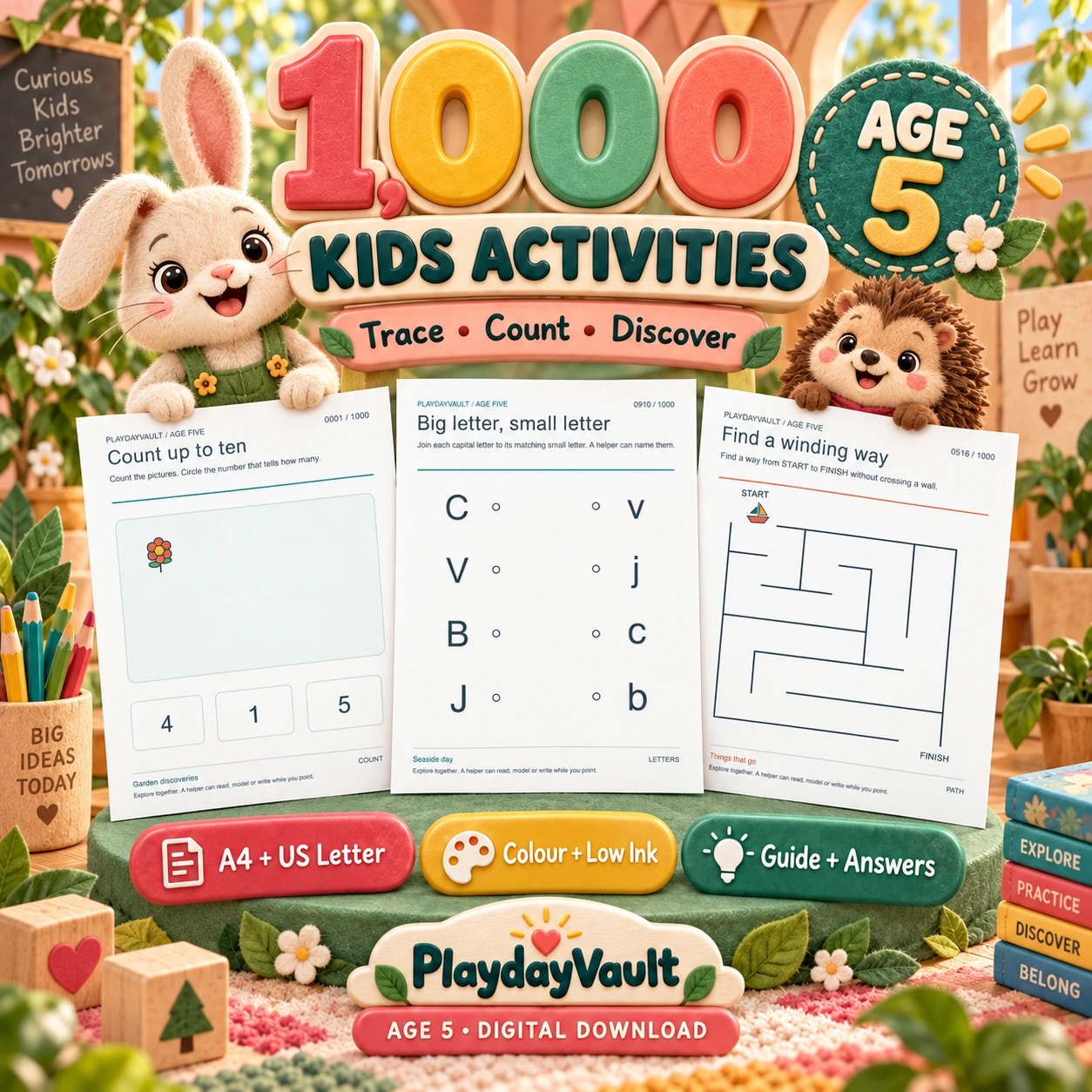 1,000 Activities for Age 5 illustrated cover