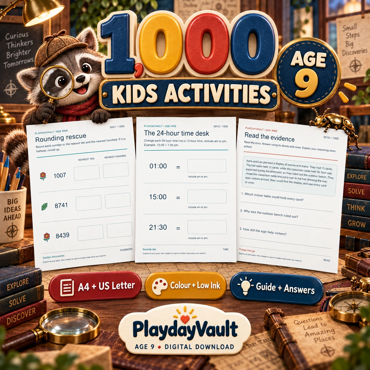 1,000 Activities for Age 9 illustrated cover