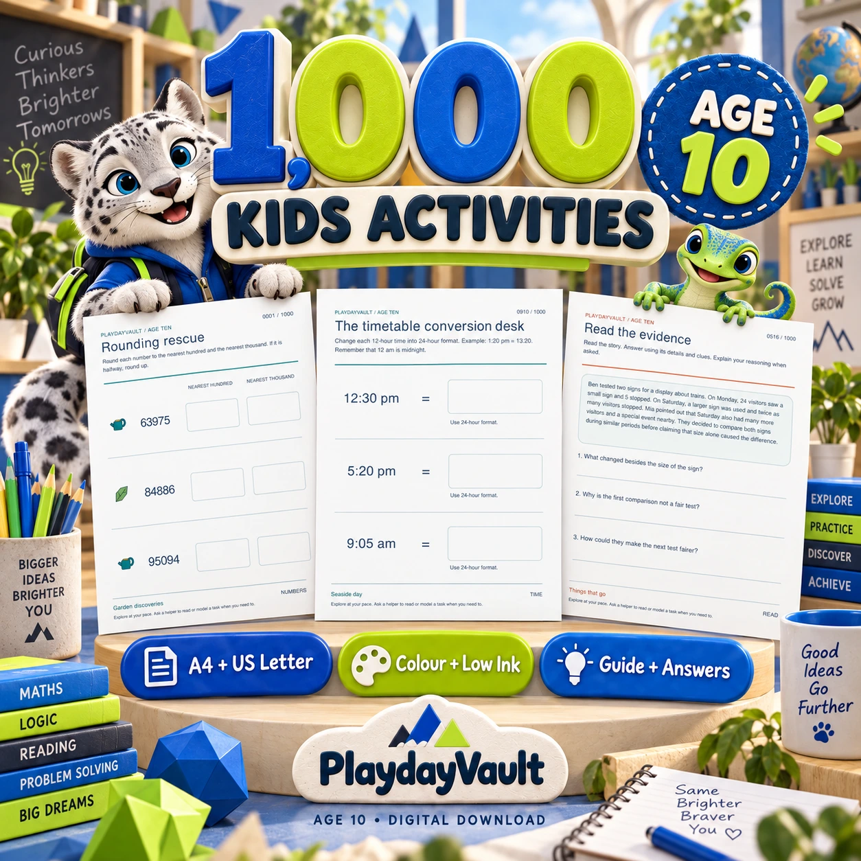 1,000 Activities for Age 10 illustrated cover