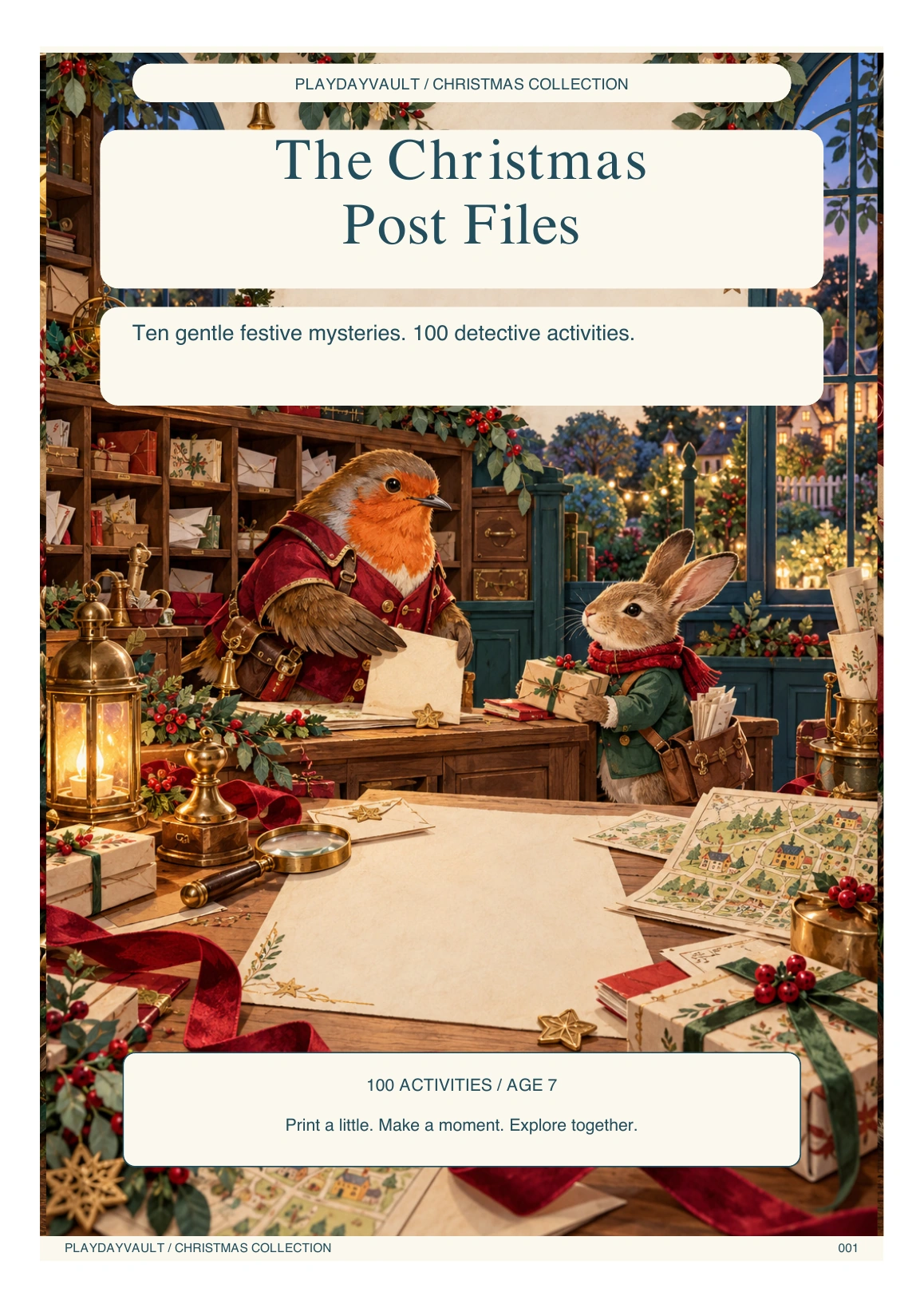 The Christmas Post Files actual printable cover