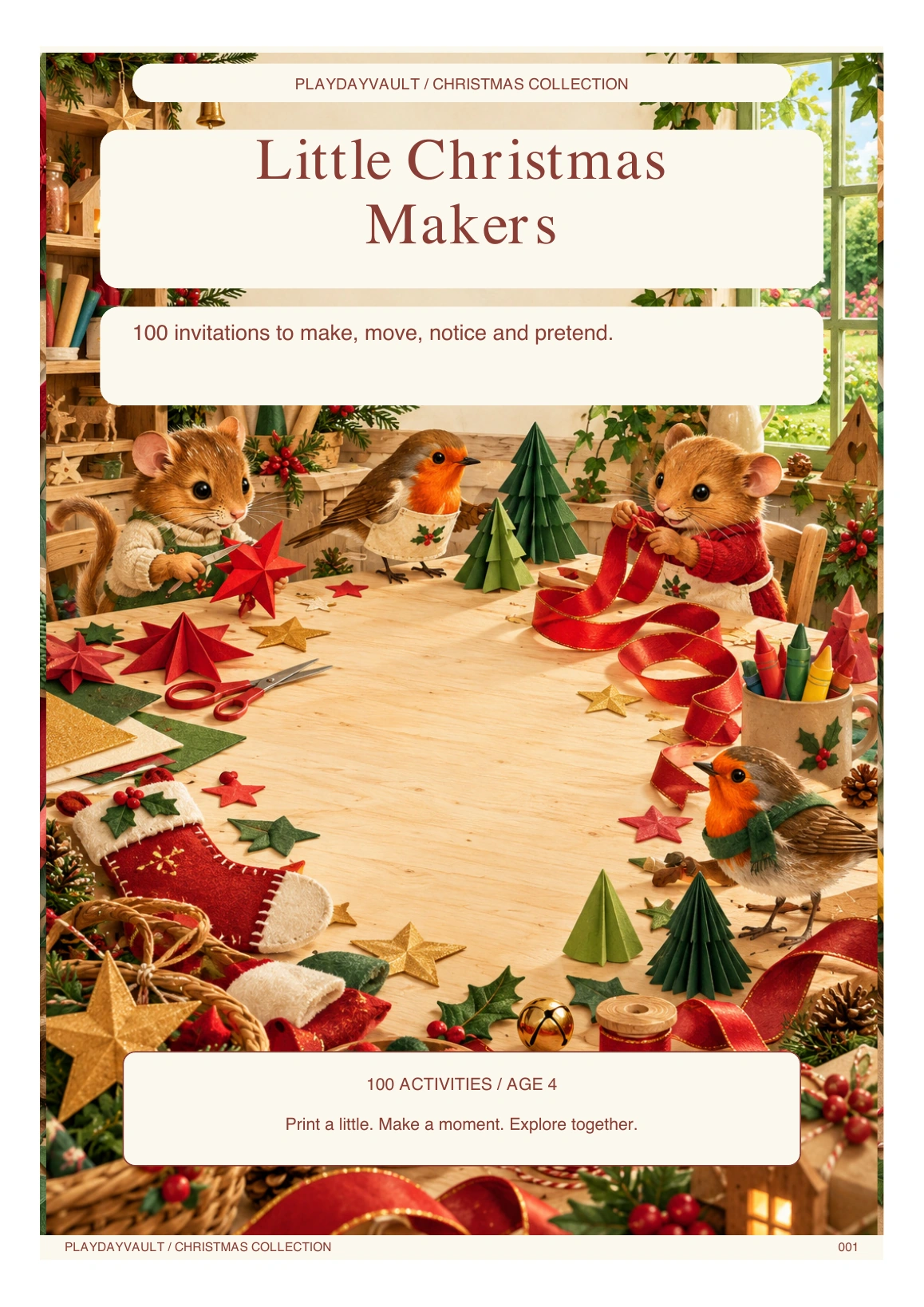 Little Christmas Makers actual printable cover