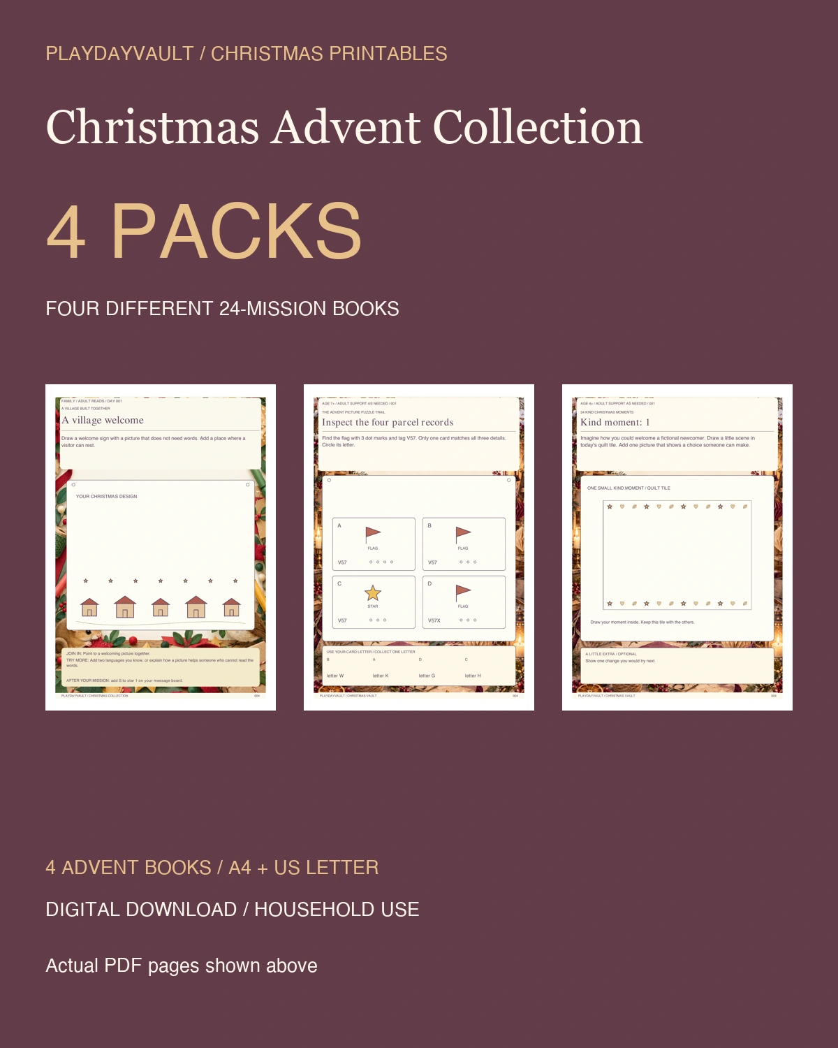 Christmas Advent Collection: printable collection cover