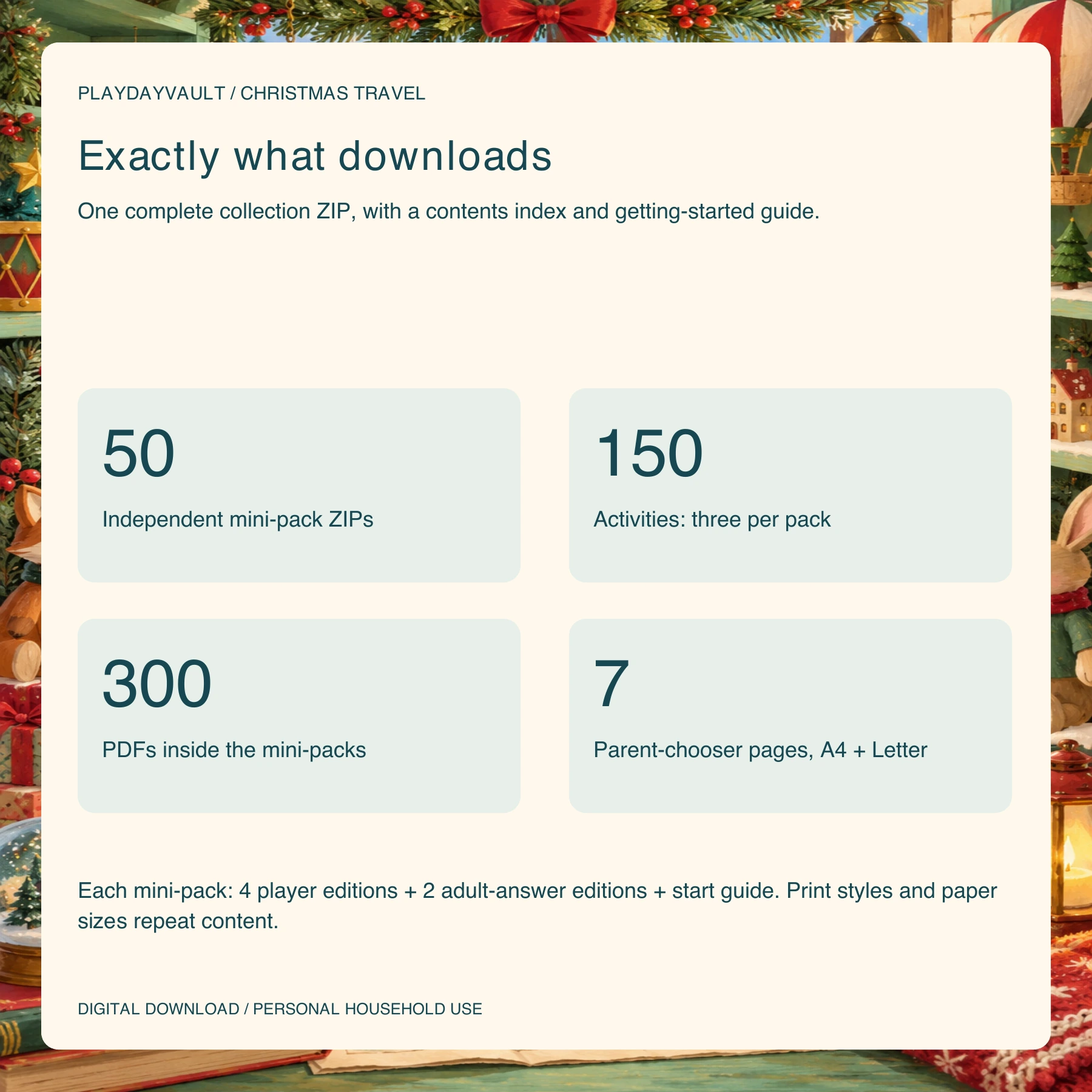 Exact download contents and edition counts