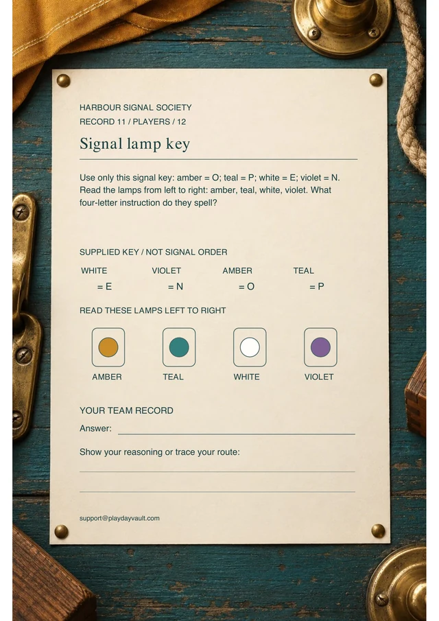 Actual signal lamp key player page