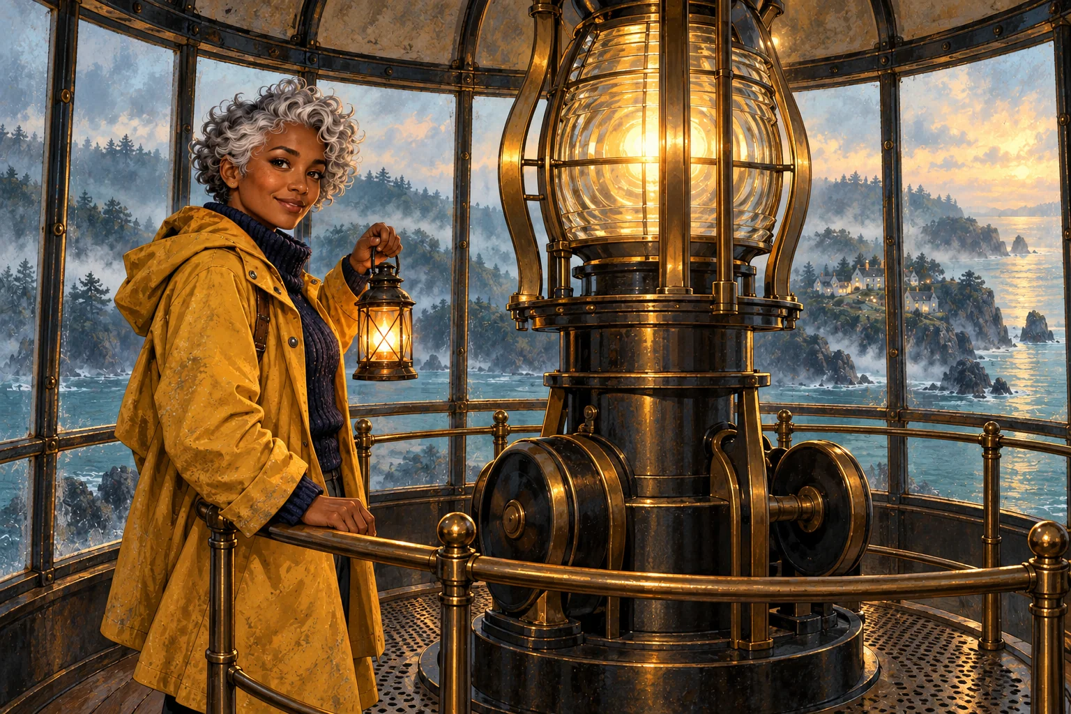 Open the lantern cabinet