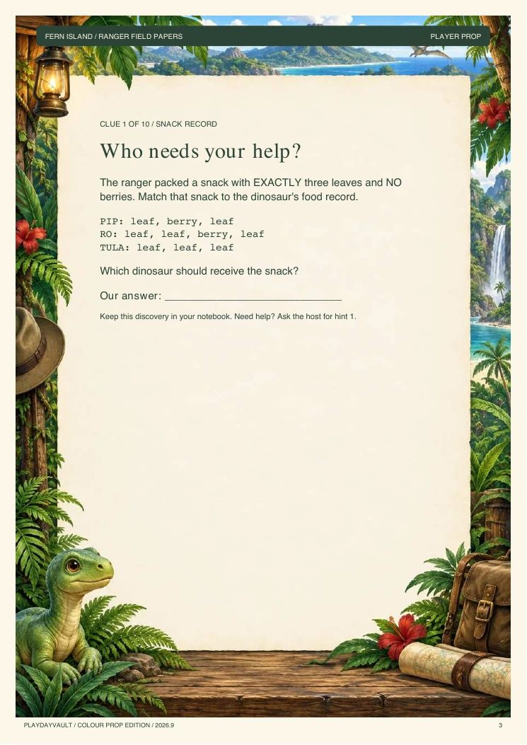 A real page from the game: Help Tula reach the rescue plane.