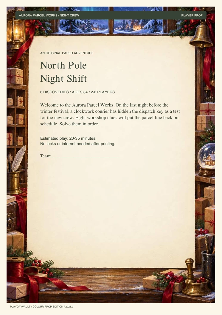 Your player booklet: Join the Aurora night crew.