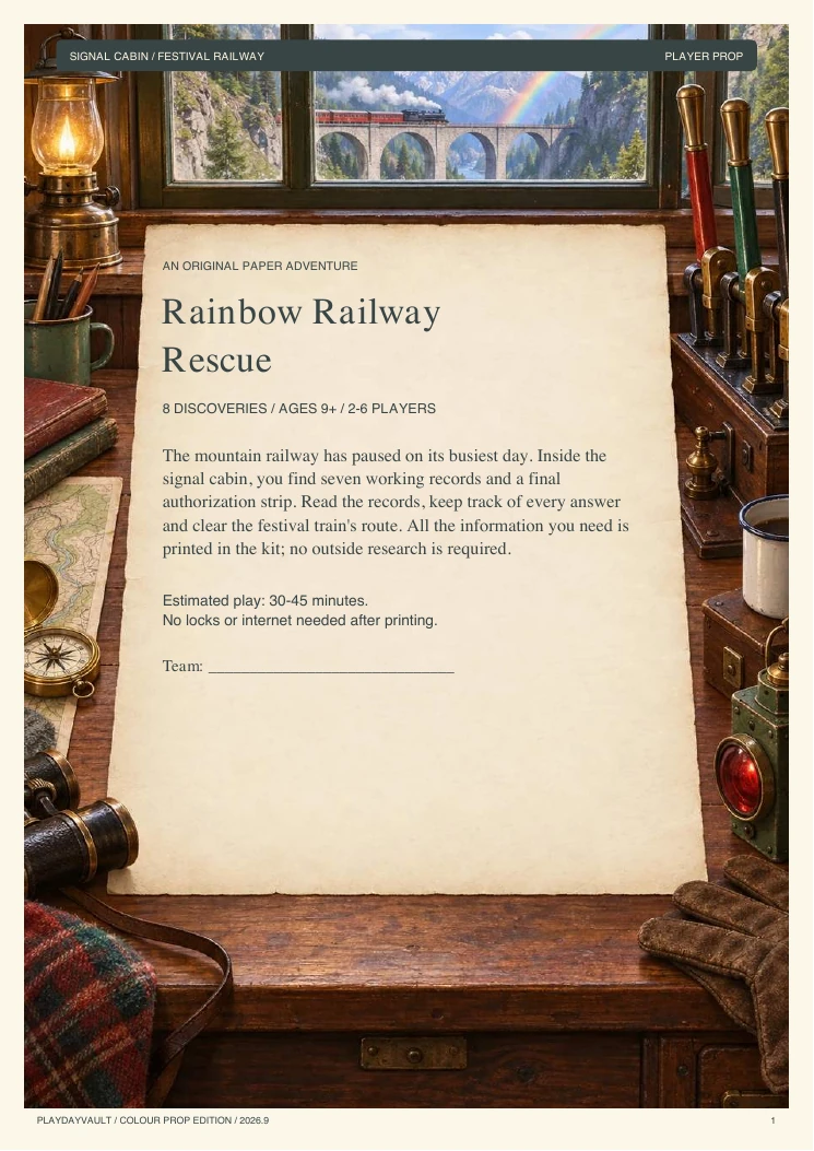 Your player booklet: Rainbow Railway Rescue.