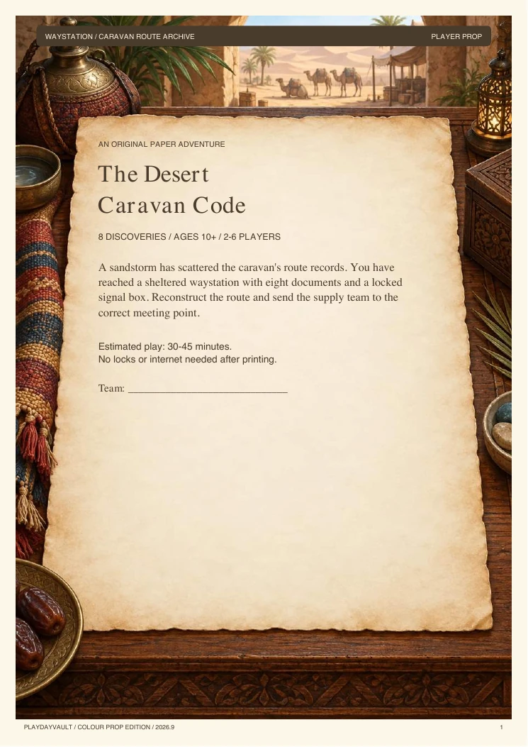 Your player booklet: Restore the caravan route.