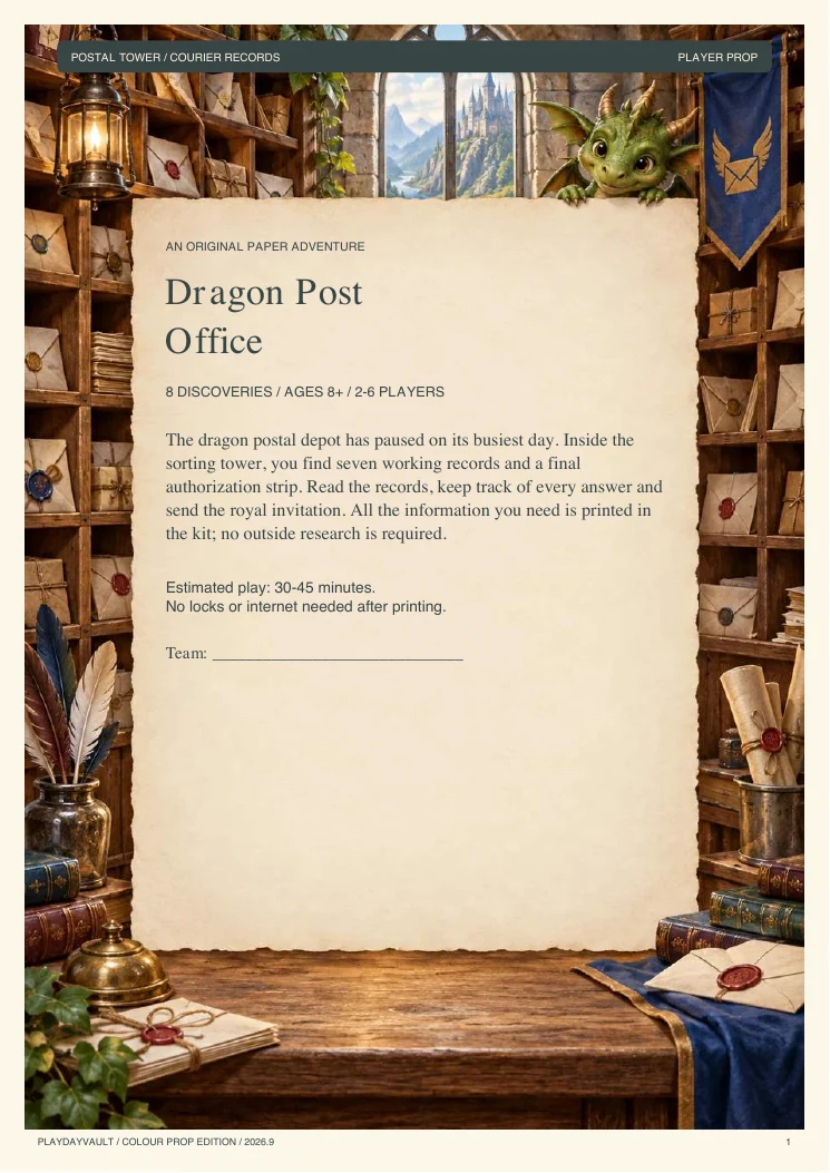 Your player booklet: Dragon Post Office.