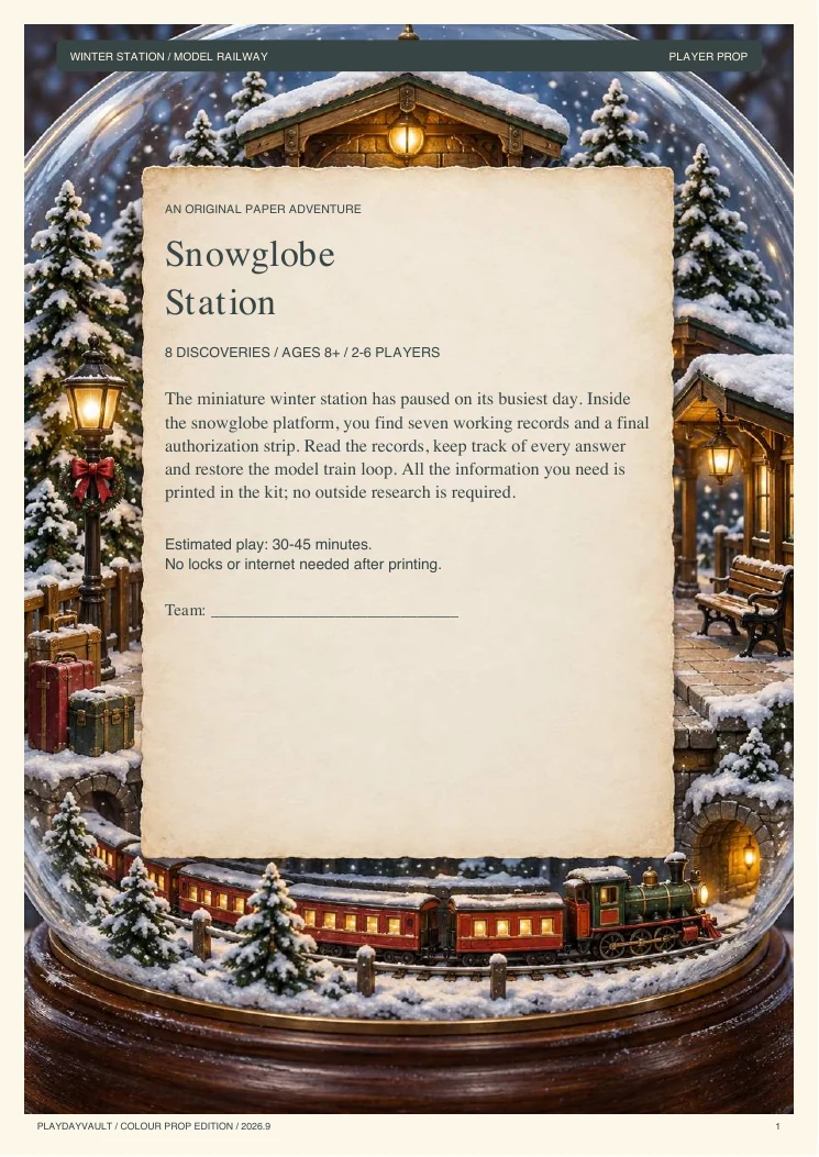 Your player booklet: Snowglobe Station.