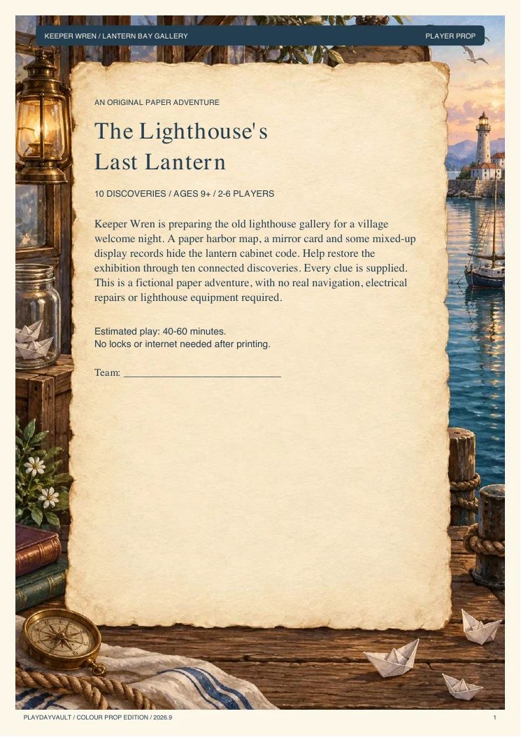 Your player booklet: Bring the gallery’s light home.